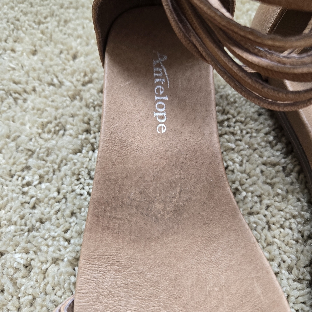 Antelope Tan Leather Sandals Womens EU 38 US 7-7.5 - Picture 9 of 9